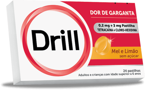 Drill Pastilhas Mel e Limão sem açúcar Drill Pastilhas Mel e Limão sem açúcar